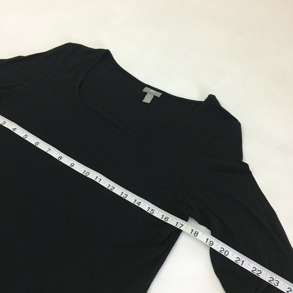 J Jill Black Round Neck Top Stretch Thin Lt weight - Picture 8 of 12